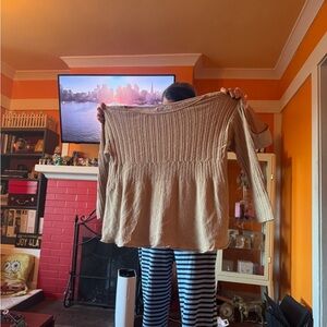 Free People Beach Delancey Sweater In Neutral NWOT Sz L